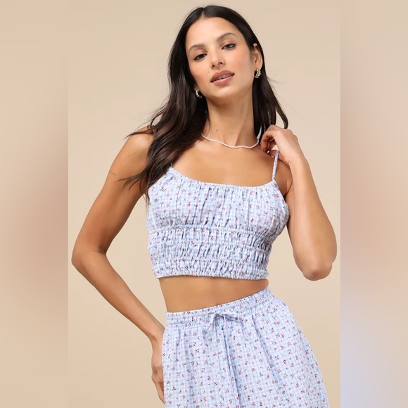 NWT Lulu’s Delightful Blue Gingham Two-Piece Midi Dress - Sz Small - Picture 3 of 12